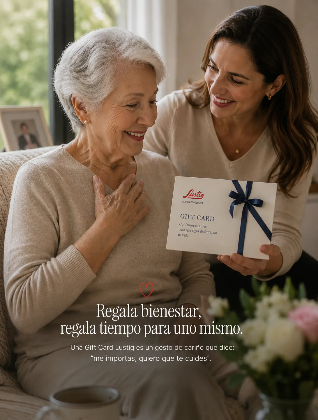 Gift Card Lustig sobre lino natural